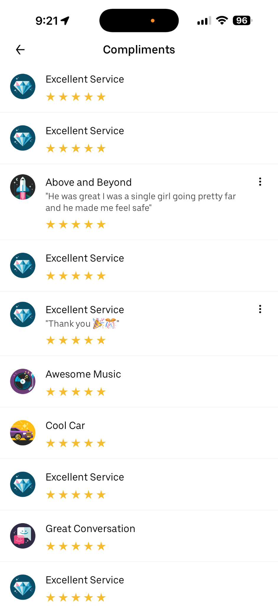 Rider compliments screenshot 1